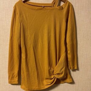 💛Golden Butterscotch Waffleknit Longsleeved tee 🧇